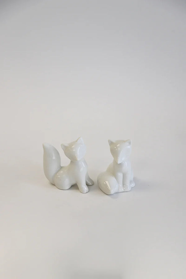 Ceramic Fox Pair