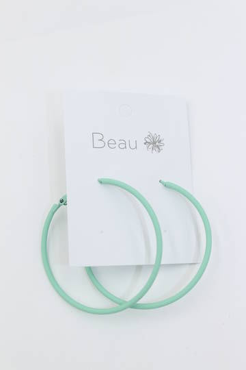 Earrings - Mint Hoop