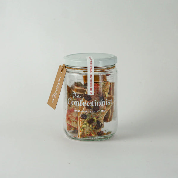 The Confectionist - White Chocolate, Pistachio & Cranberry Toffee | 200g Jar