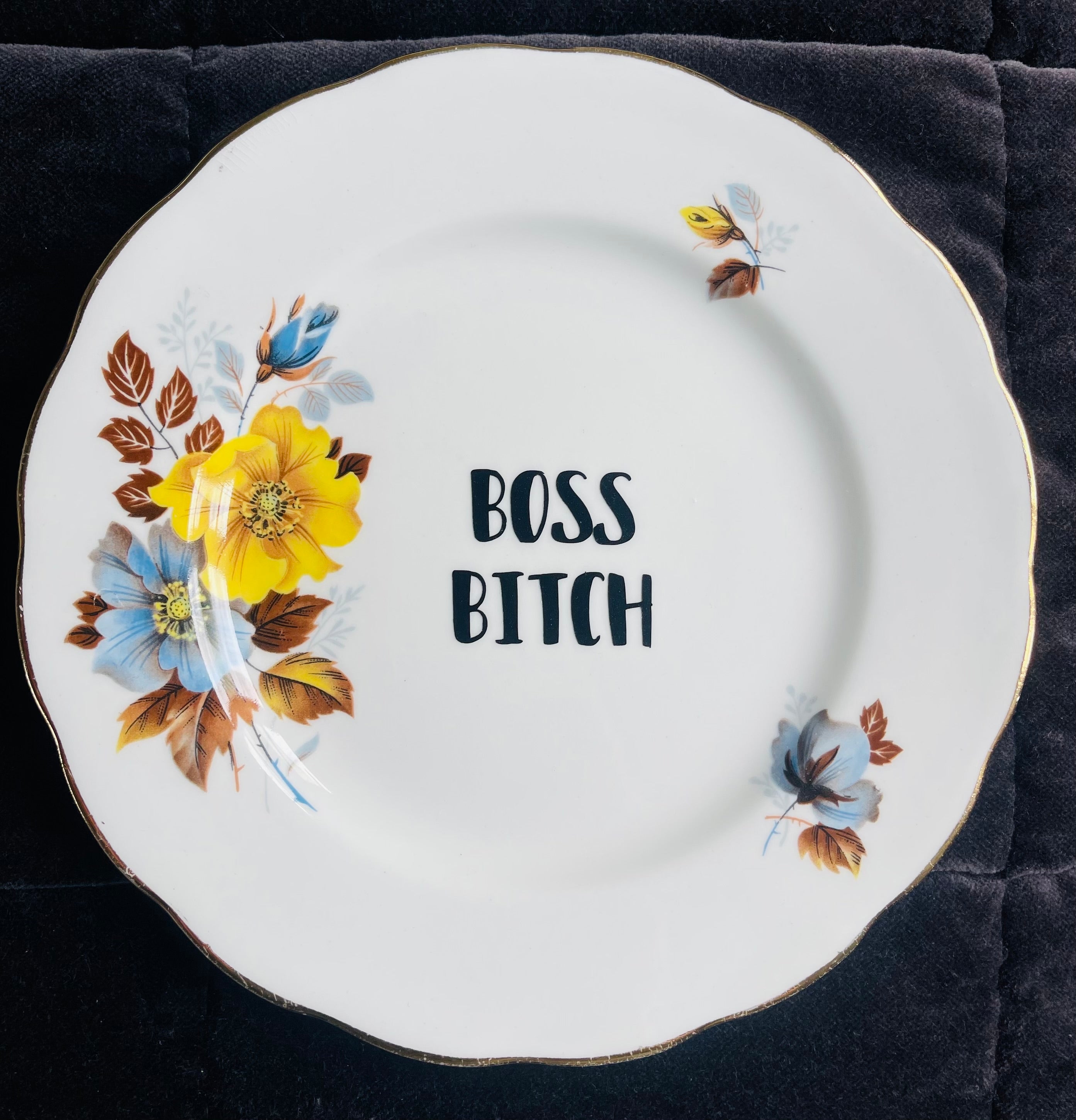 Sweary Plate - Boss Bitch