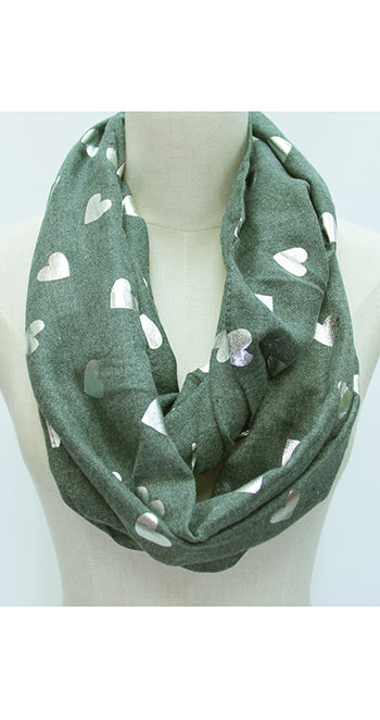 Scarf - Silver Heart Infinity