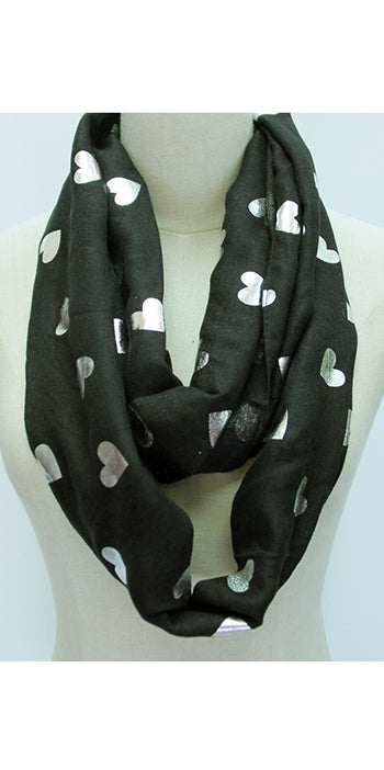 Scarf - Silver Heart Infinity