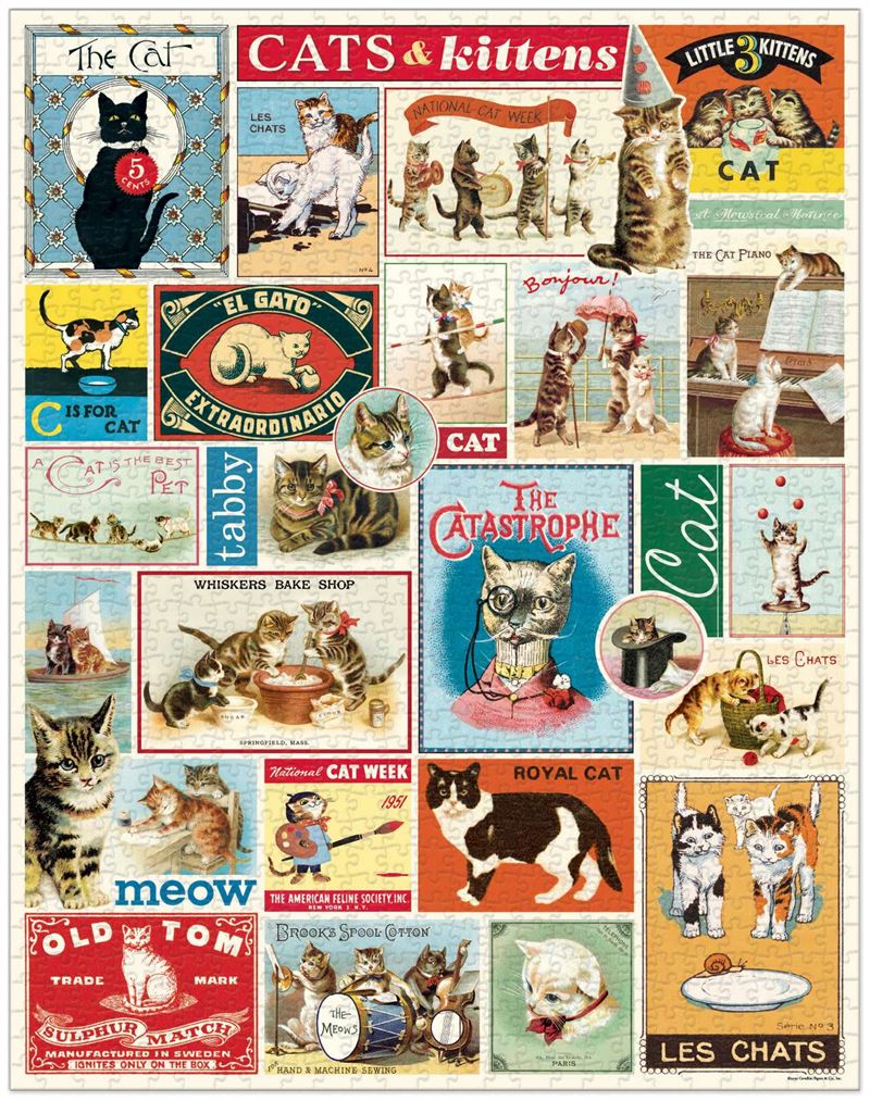 Vintage Puzzle - Cats