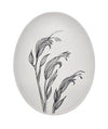 Porcelain Bowl - Harakeke Flower 1 Black On Matt White - 24cm