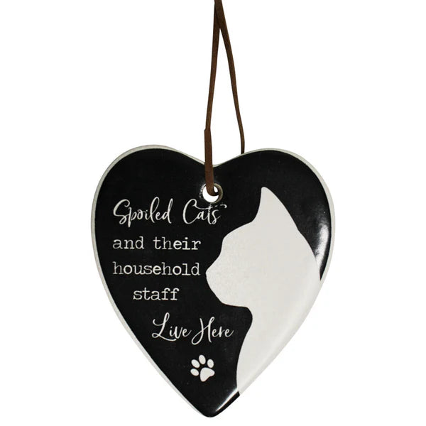 Heart - Hanging Ceramic - Spoiled Cat