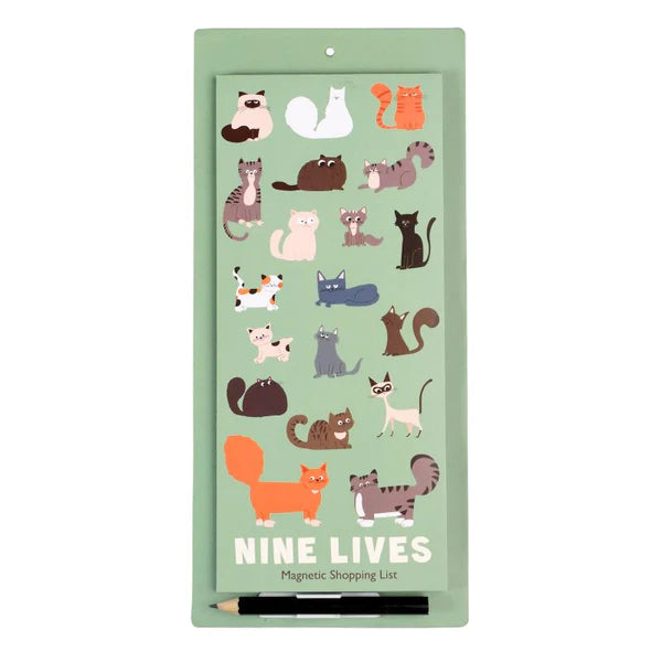 Magnetic Note Pad - Nine Lives