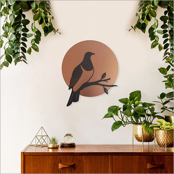 Wall Art - Copper Circle Kereru