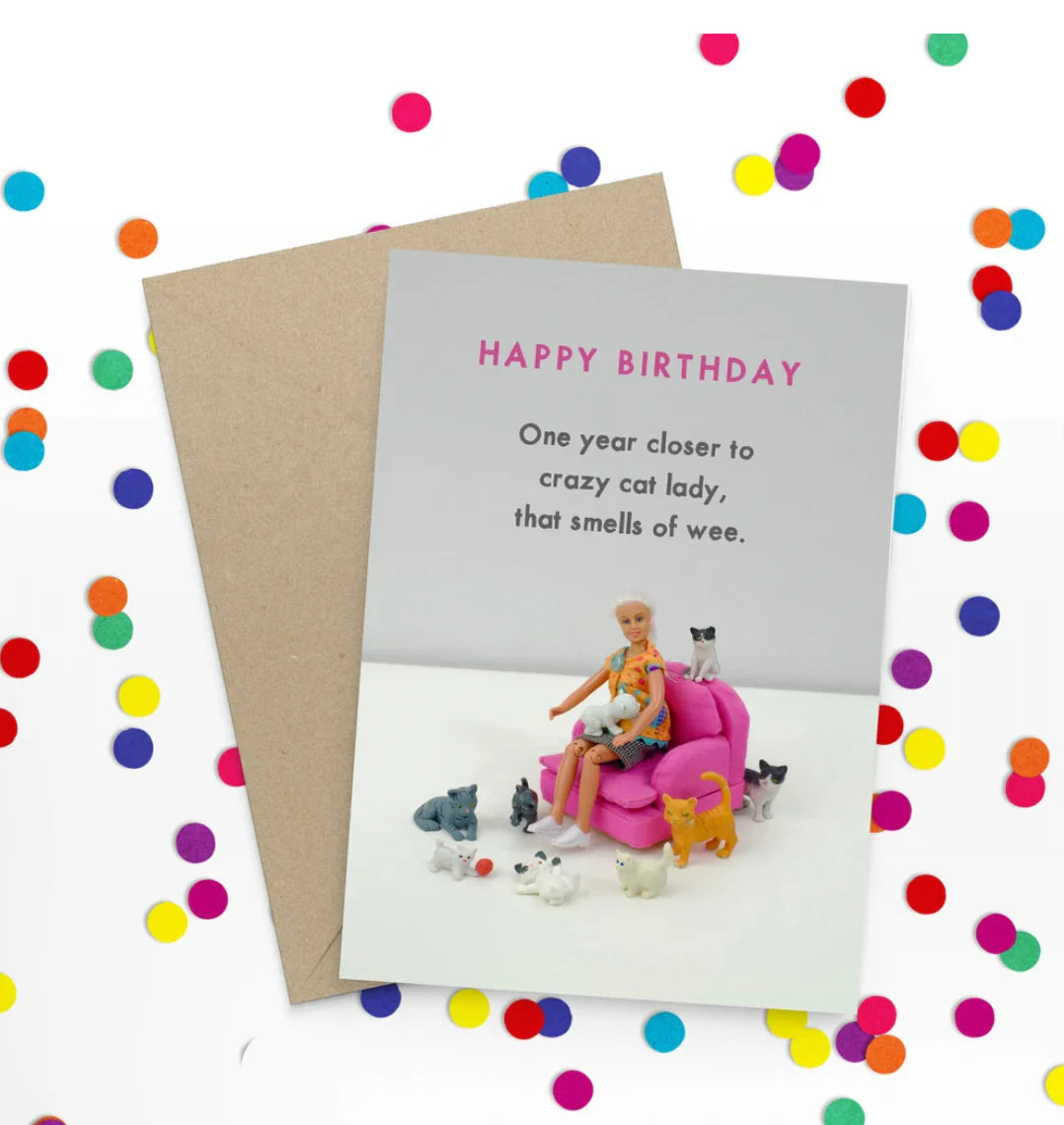 Card - Birthday - Cat Lady