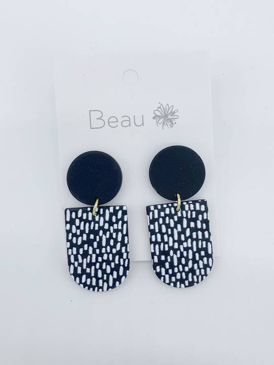 Earrings - Black Dash