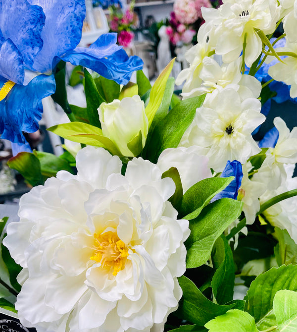 Bouquet - Artificial Iris, Dahlias, Roses