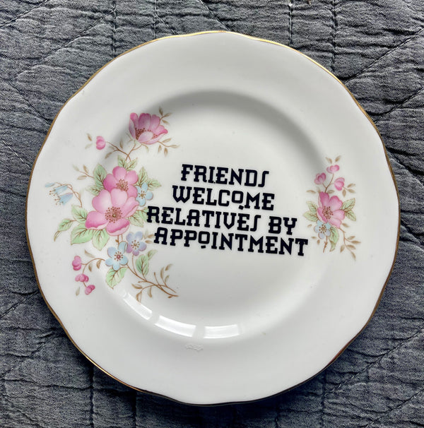 Sweary Plate - Friends Welcome