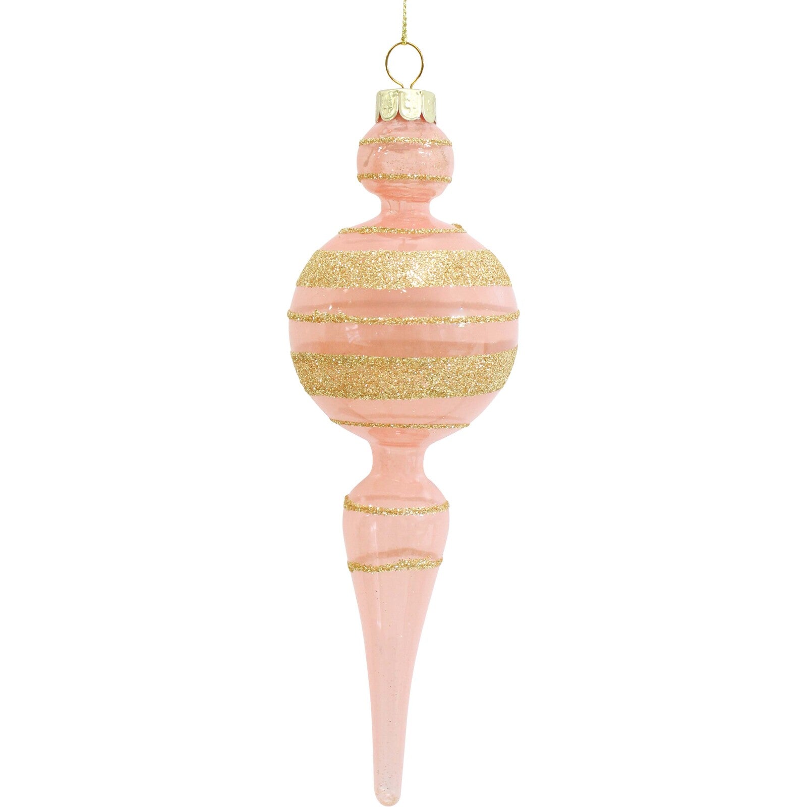 Christmas Ornament - Glass Drop - Crepe Gold