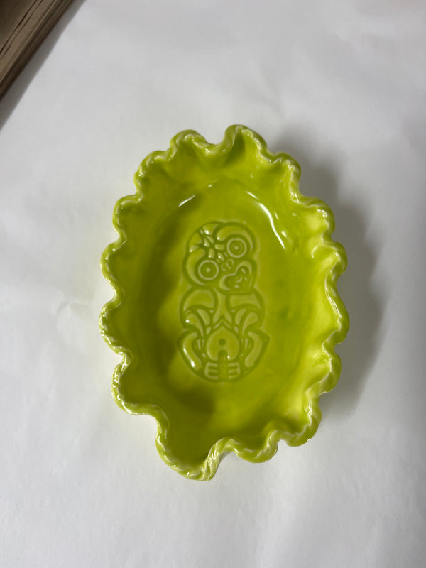 Pottery Dish - Tiki - Lime
