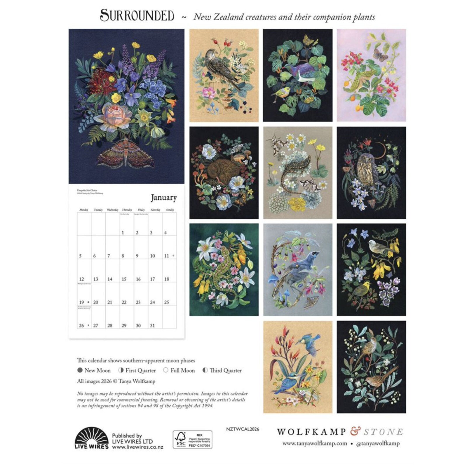 Wall Calendar - Tanya Wolfkamp - 2026