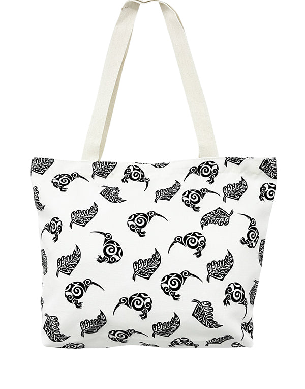Tote Bags - White Kiwiana