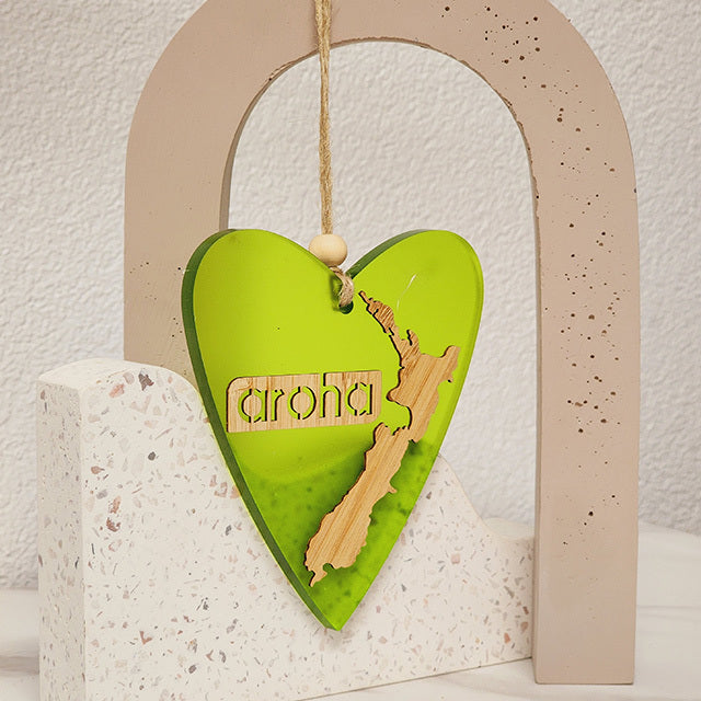 Hanging Ornament - Heart - Aroha NZ