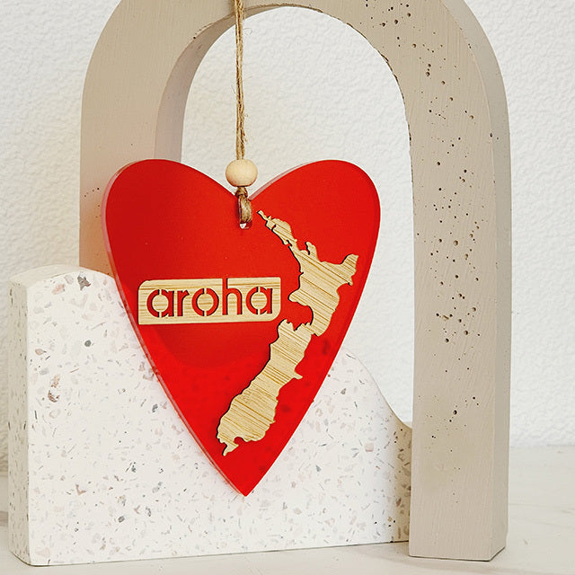 Hanging Ornament - Heart - Aroha NZ