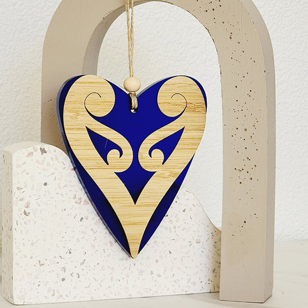 Hanging Ornament - Koru Heart 6