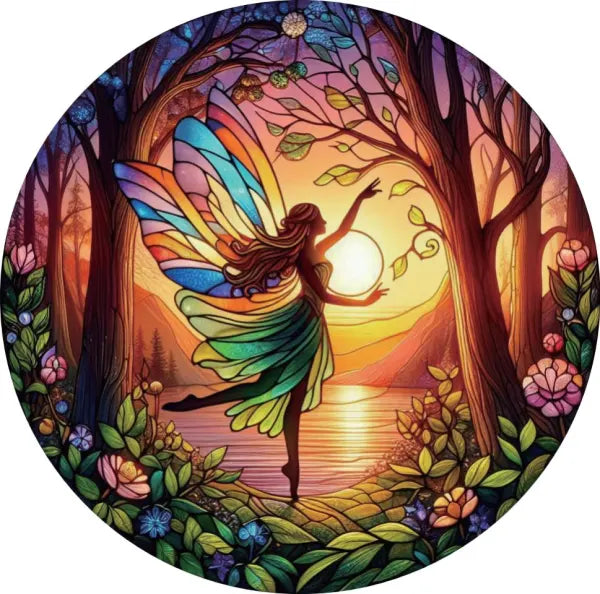 Coloured Glass Hanger - Fairy