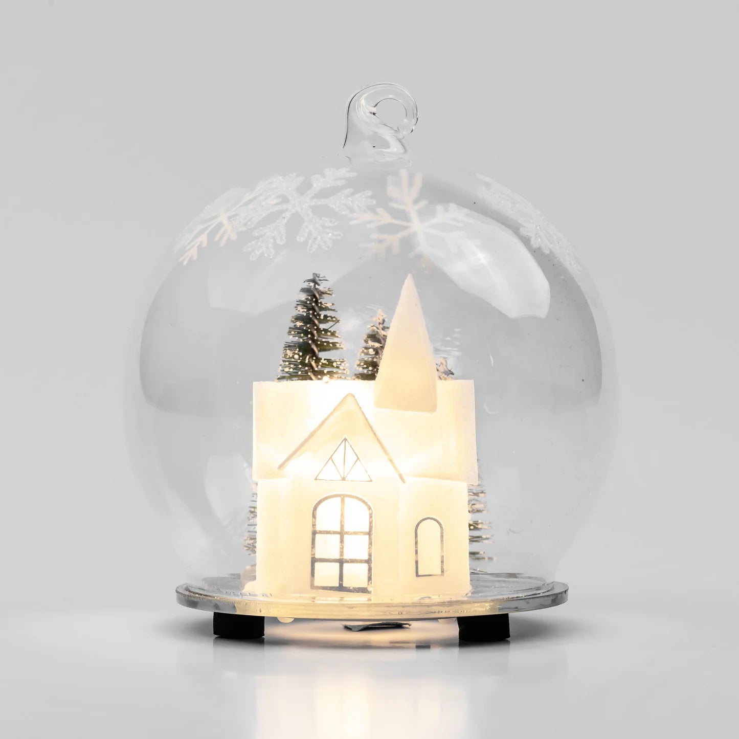 Christmas - Twinkle Church Globe 10cm