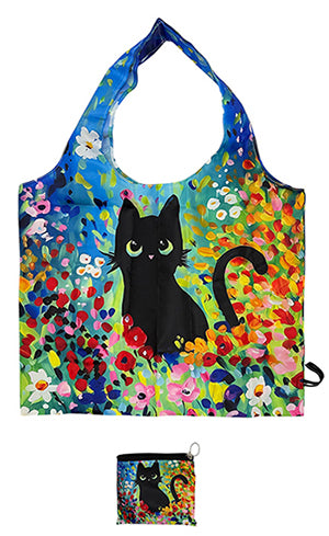 Reusable Shopping Bag - Black Cat
