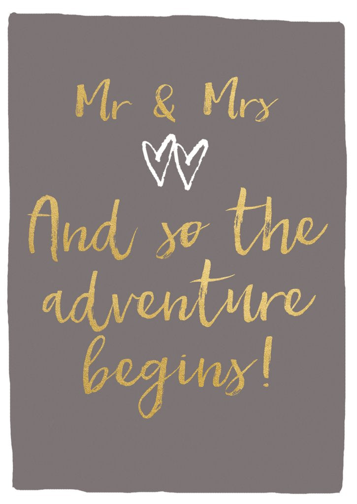 Card - Wedding - Mr & Mrs Adventure Begins