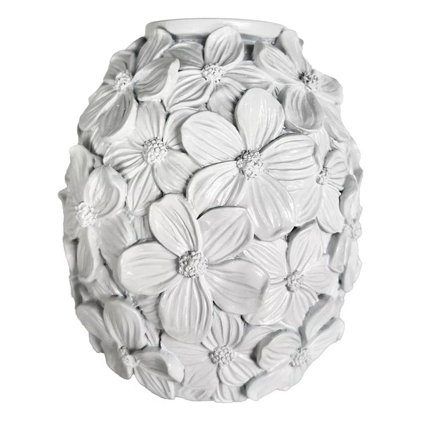 Matte White Petal Vase