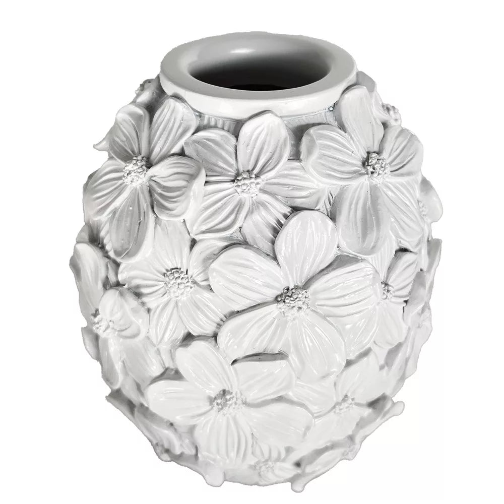 Matte White Petal Vase