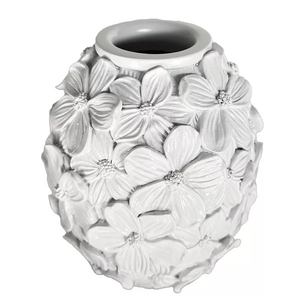 Matte White Petal Vase