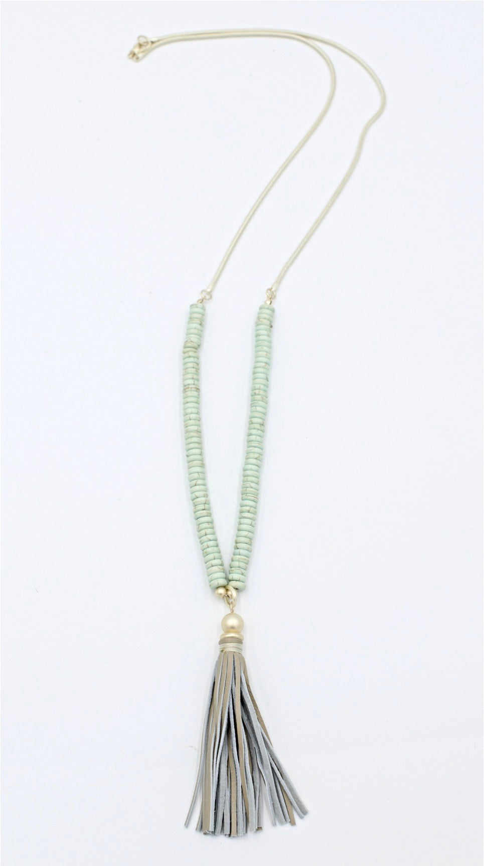 Necklace - Minty Tassel