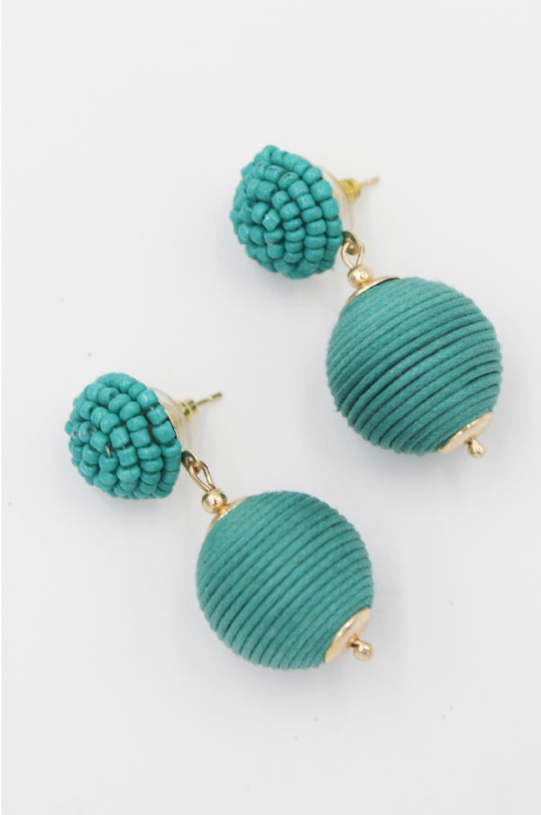 Earrings - Aqua Bauble