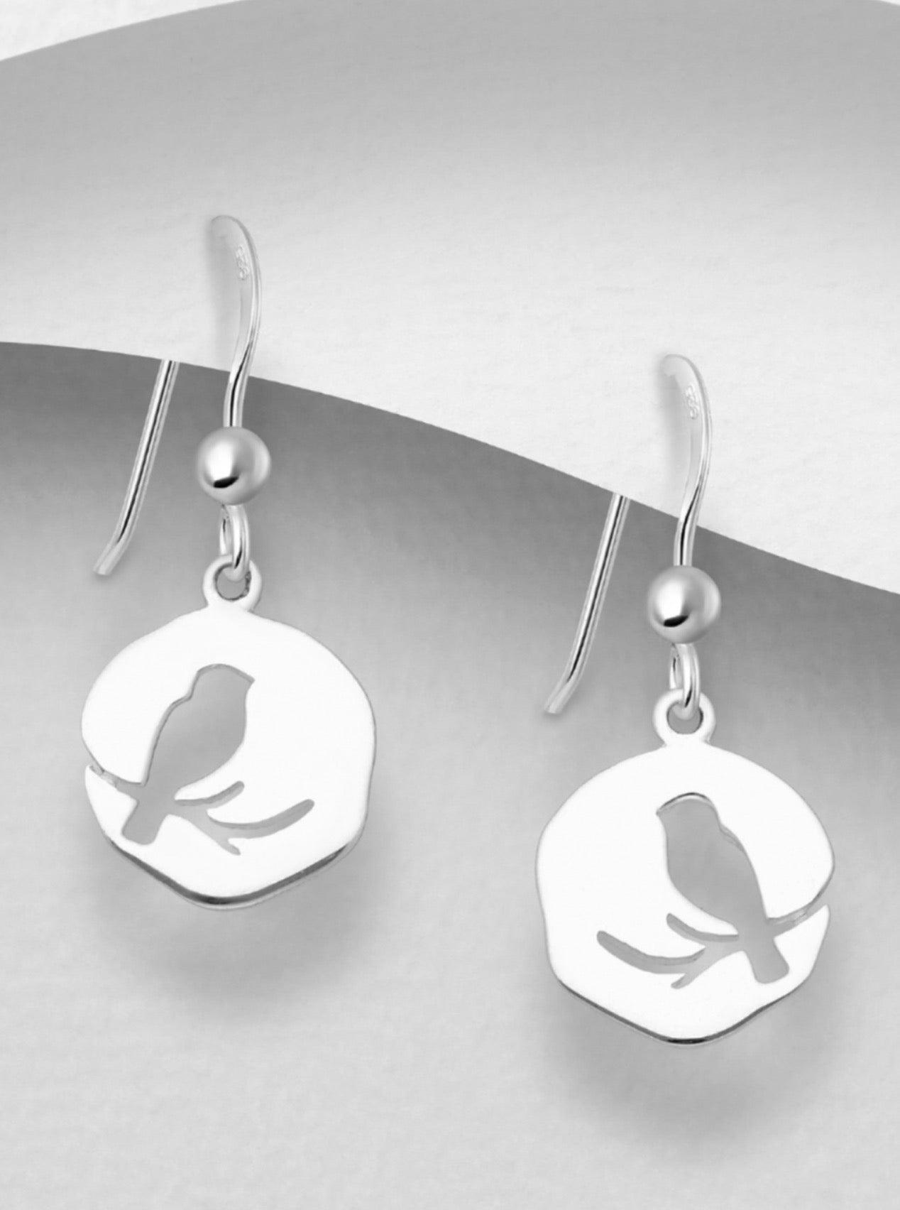 Earrings - Sterling Silver Bell Bird