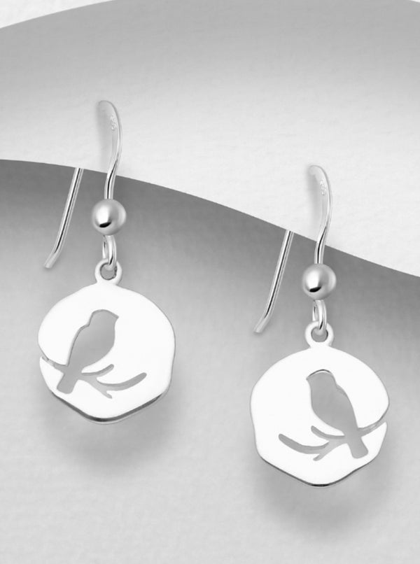 Earrings - Sterling Silver Bell Bird