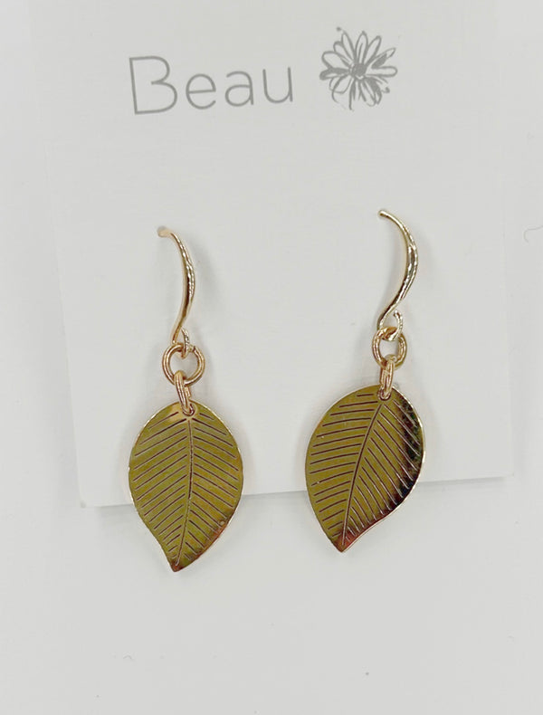 Earrings - Gold Leaf