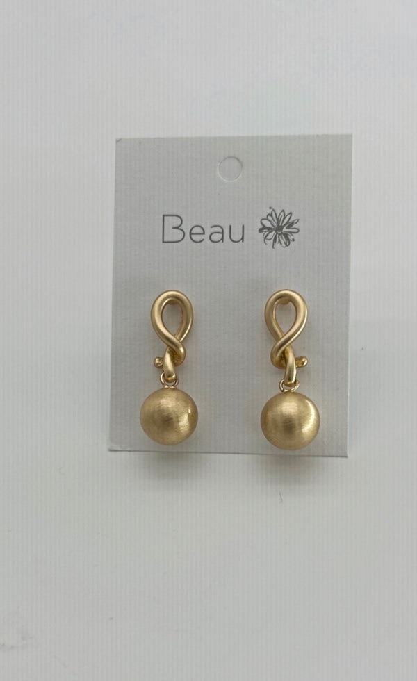 Earrings - Knot Matt Gold