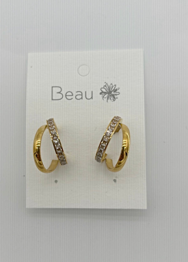 Earrings - Golden Bloom Stainless Steel