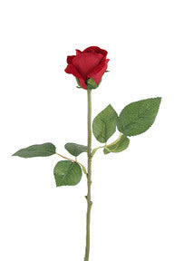 Rose Artificial - Single Flocked Rose
