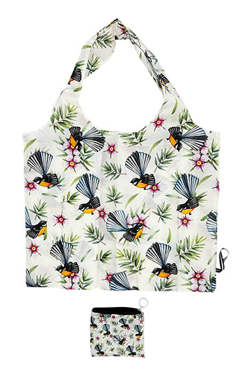 Reusable Shopping Bag - Fantail bird