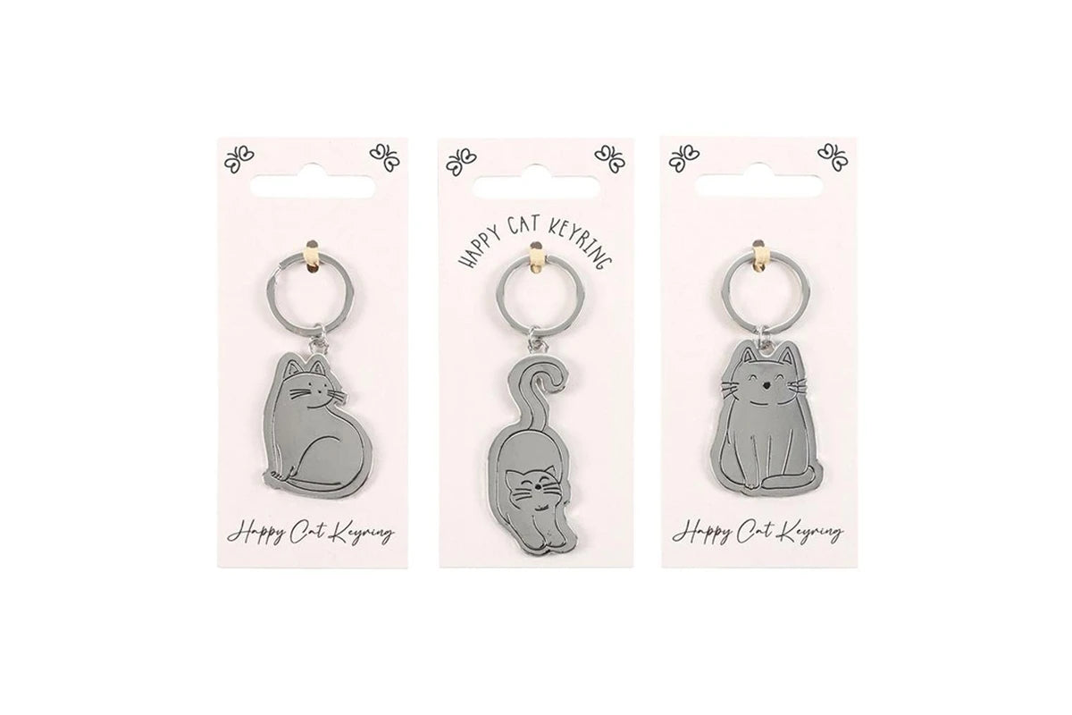 Keyrings - Happy Cat