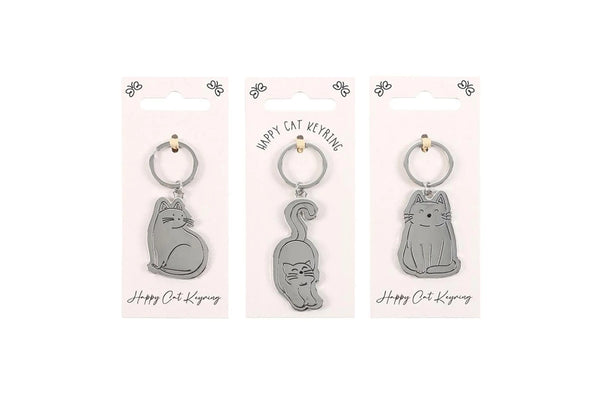 Keyrings - Happy Cat