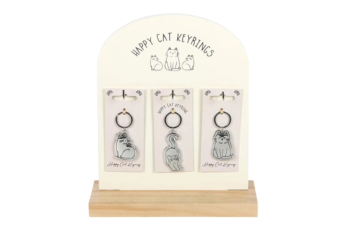 Keyrings - Happy Cat