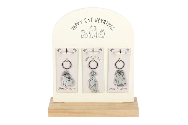 Keyrings - Happy Cat