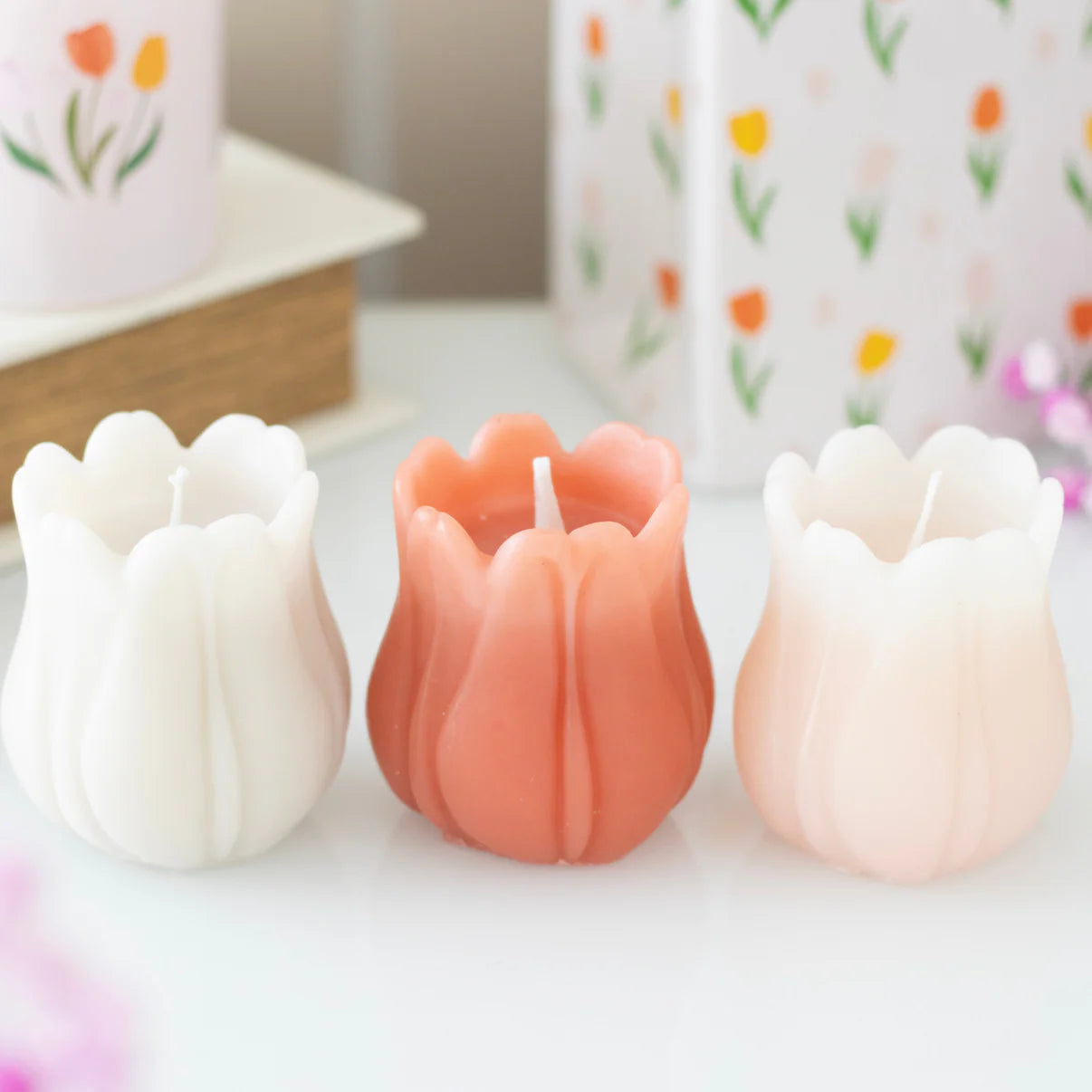 Tulip Candles - Set of Three