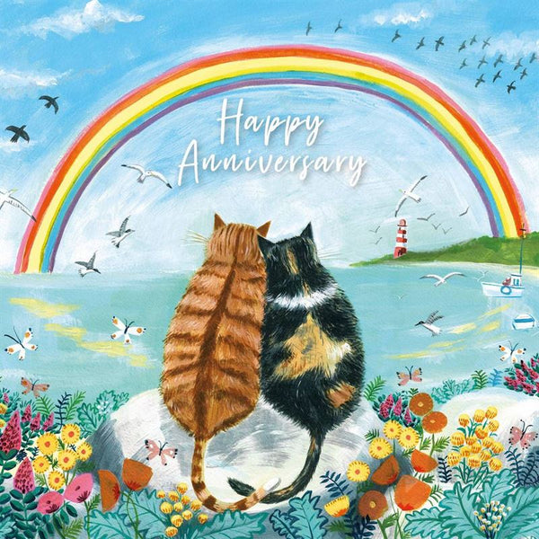 Card - Rainbow Cats - Anniversary Card