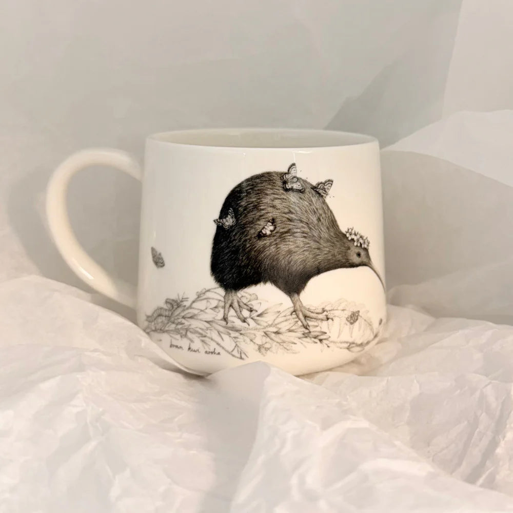 Mug - Walking with Aroha - Brown Kiwi
