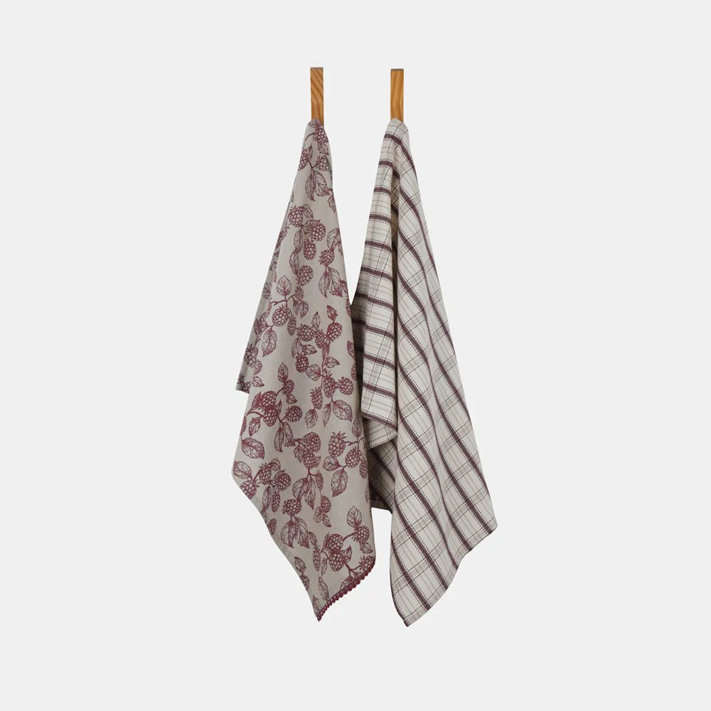 Tea Towel - Berry & Bug Pack of 2