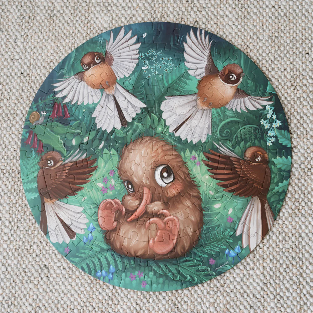 Puzzle - Kids - Fantail Flurry - Round 100piece