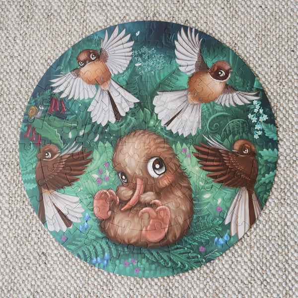 Puzzle - Kids - Fantail Flurry - Round 100piece