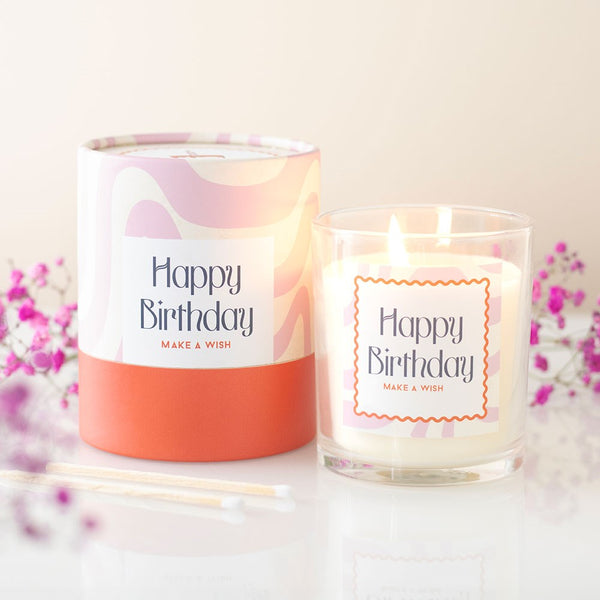 Candle - Happy Birthday - Vanilla Cake