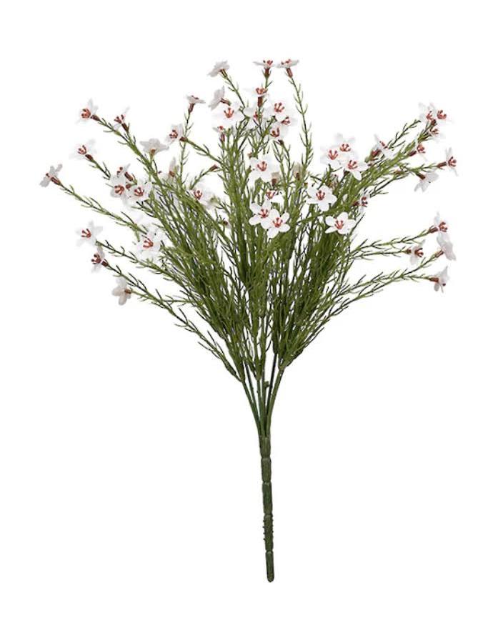 Artificial Wax Flower Bush - Cream